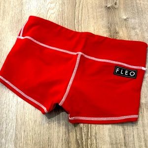 Red FLEO CrossFit shorts